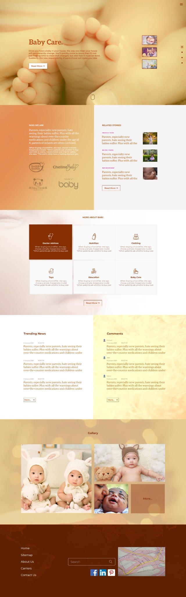 Baby care website