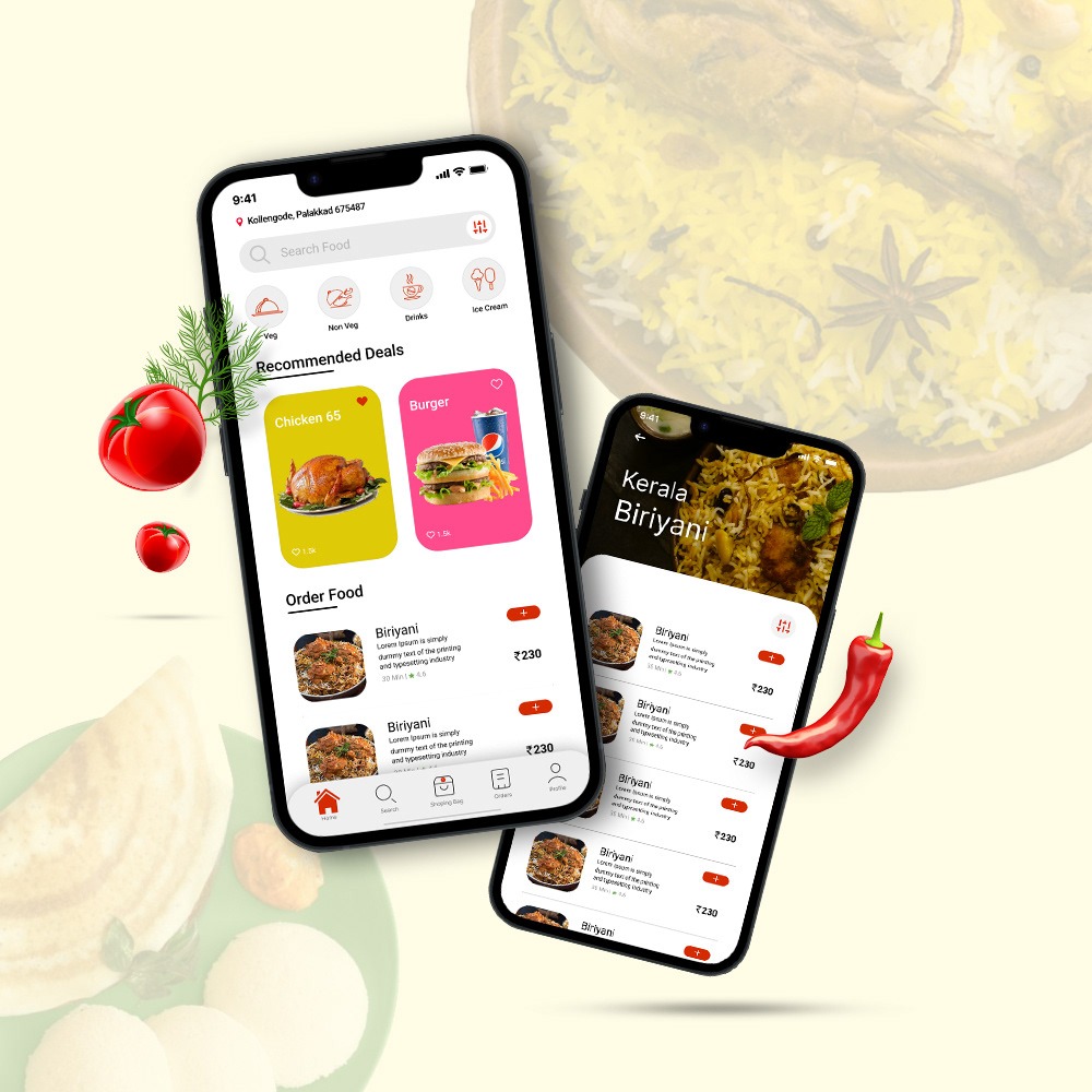 Food ordering app UI
